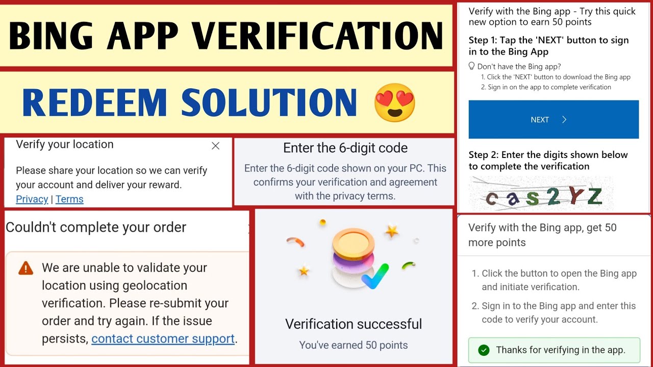 Microsoft Rewards Redeem Problem 😱 | Bing App Location & OTP Verification Failed Fix