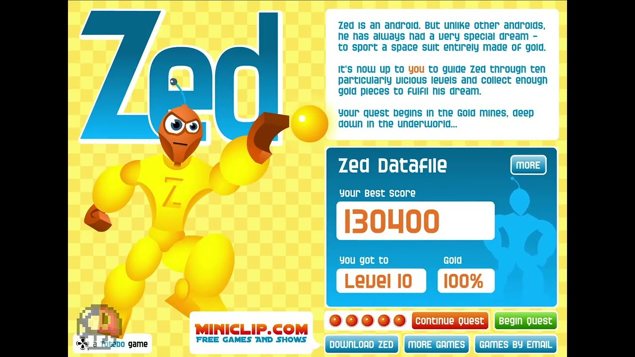 Zed Miniclip Game [Highest Score Ever] !!!