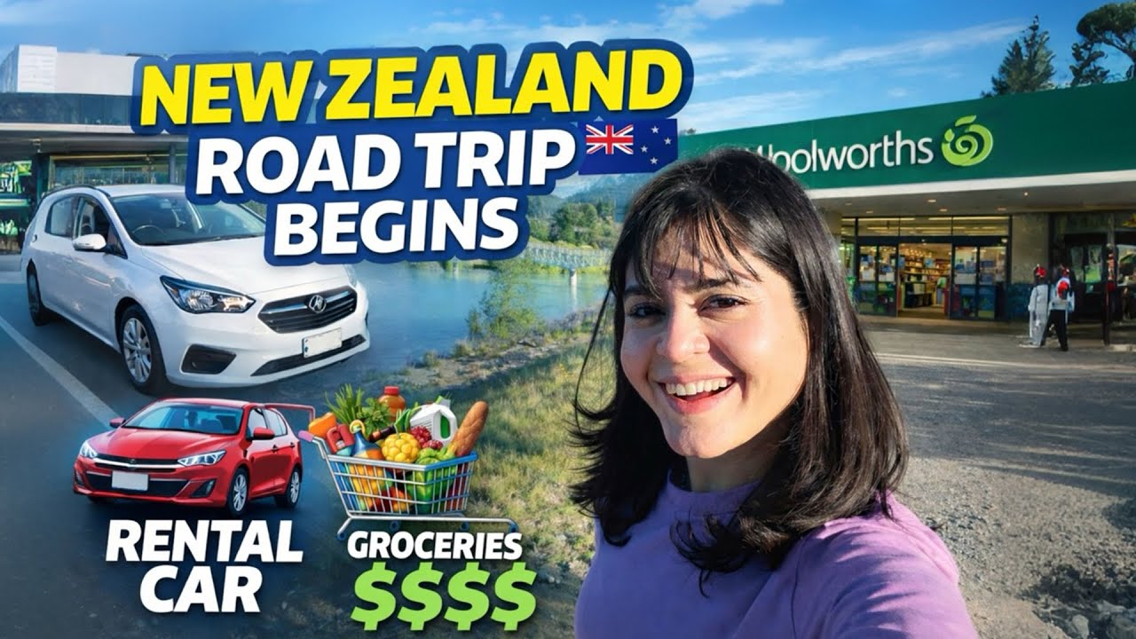 New Zealand road trip start ho gaya | Rental Car Pickup | Grocery Shopping Vlog | Indian Vlogger
