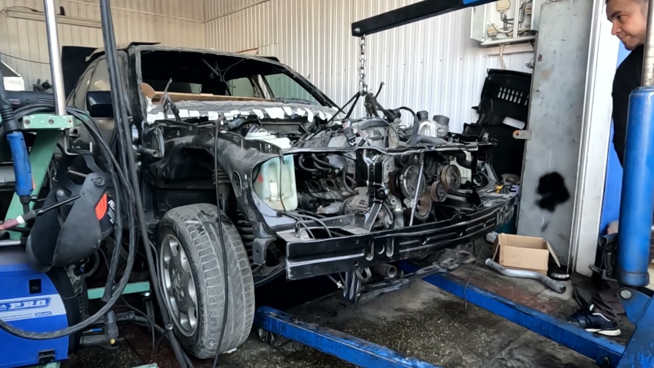 Установка 113motor. часть2 на W124 Mersedesbtnz.