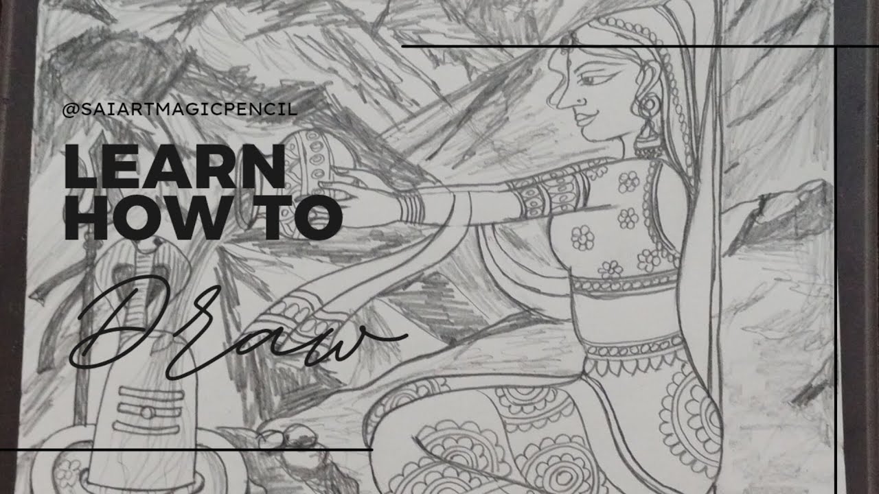 Shiv parwati sketch 🪔#viral vedio 