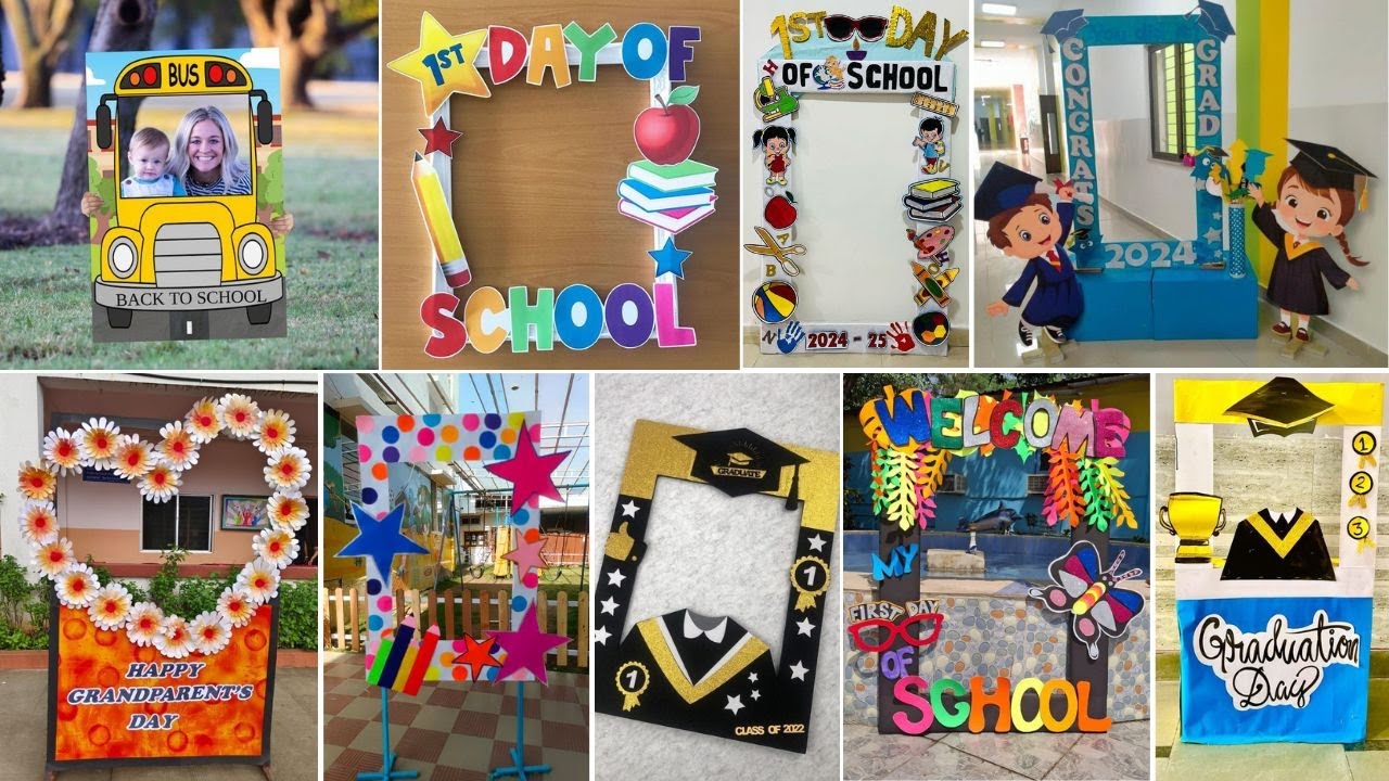 Selfie stand decoration | Photo frame decoration ideas