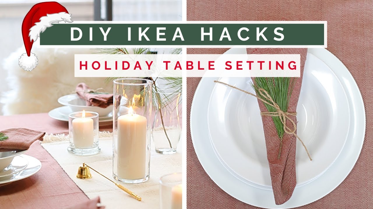 IKEA HACKS CHRISTMAS HOLIDAY TABLE SETTING + WHAT'S NEW AT IKEA FOR THE HOLIDAYS | AFFORDABLE