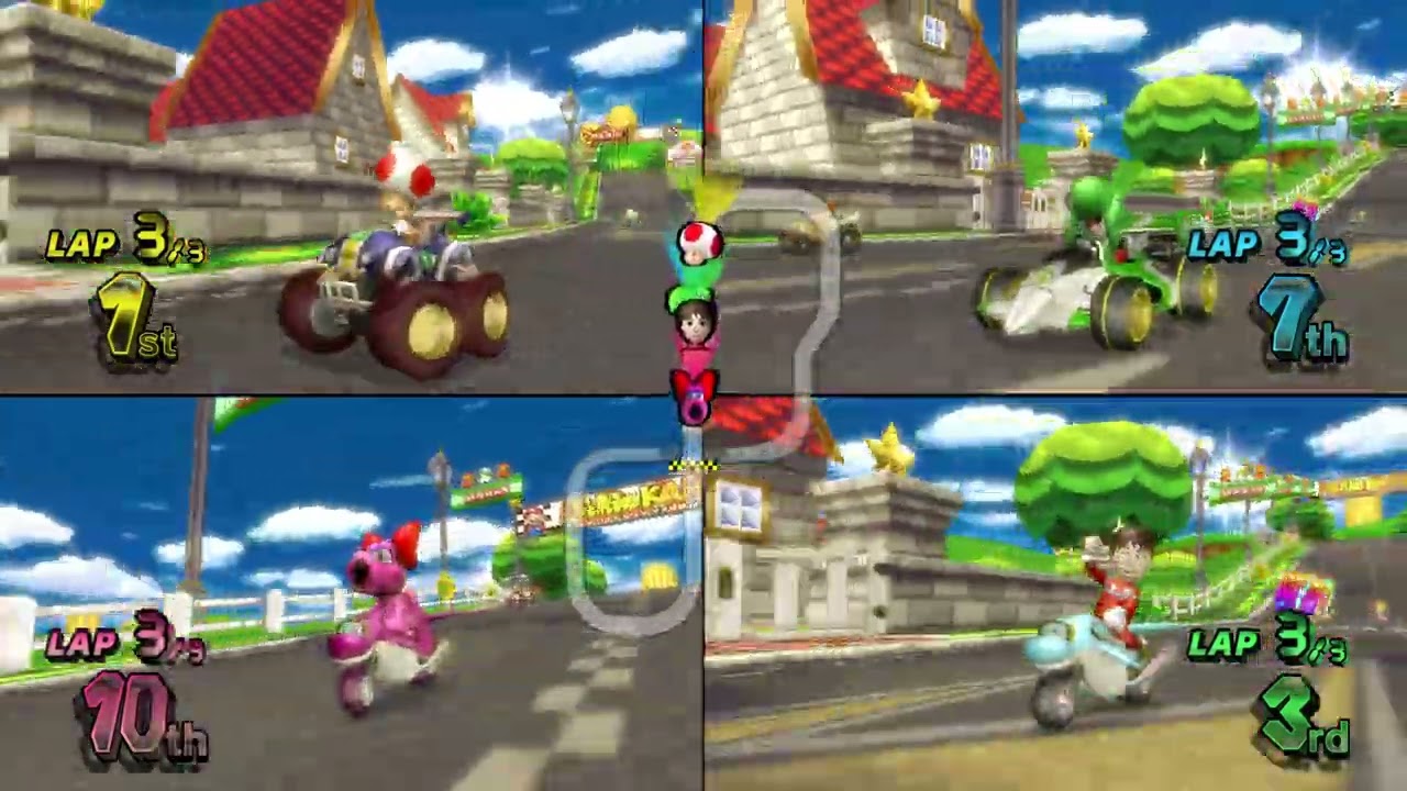 Mario Kart Wii ✦ 4 Players #658 (3 Tracks) 150cc