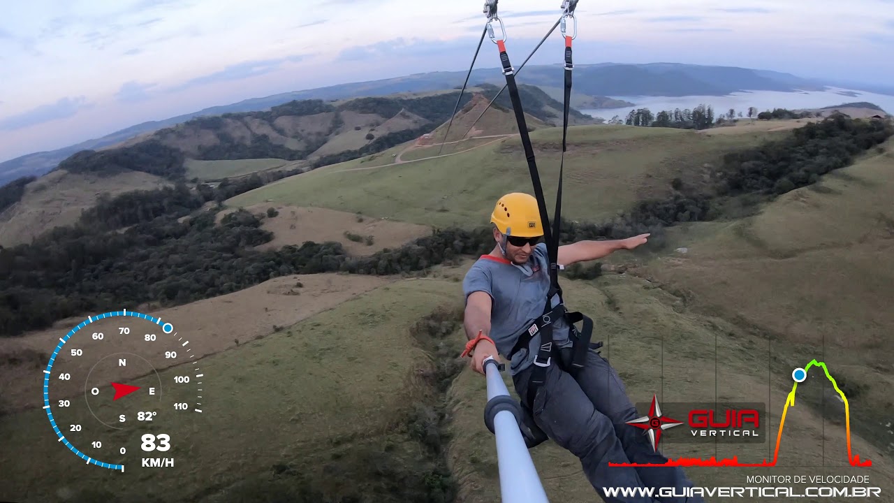 Teste de Velocidade Tirolesa Pedra do Índio