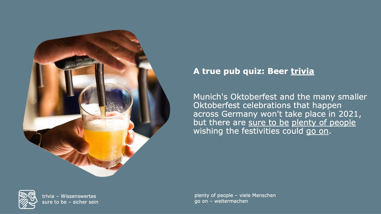 A true pub quiz: Beer trivia