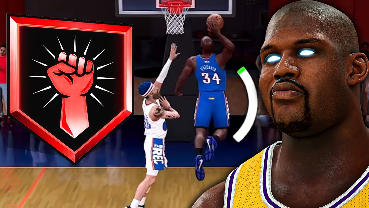 This 97 Standing Dunk + HOF Shooting Shaquille O'Neal Build is a PROBLEM in the REC on NBA 2K26...