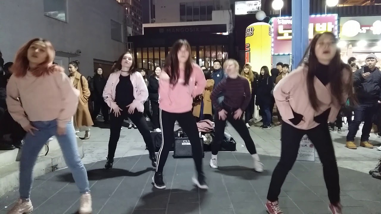 2018.3.9&걷고싶은거리&홍대&(h&m앞)&버스킹&여성댄스팀&REDSPARK&by큰별