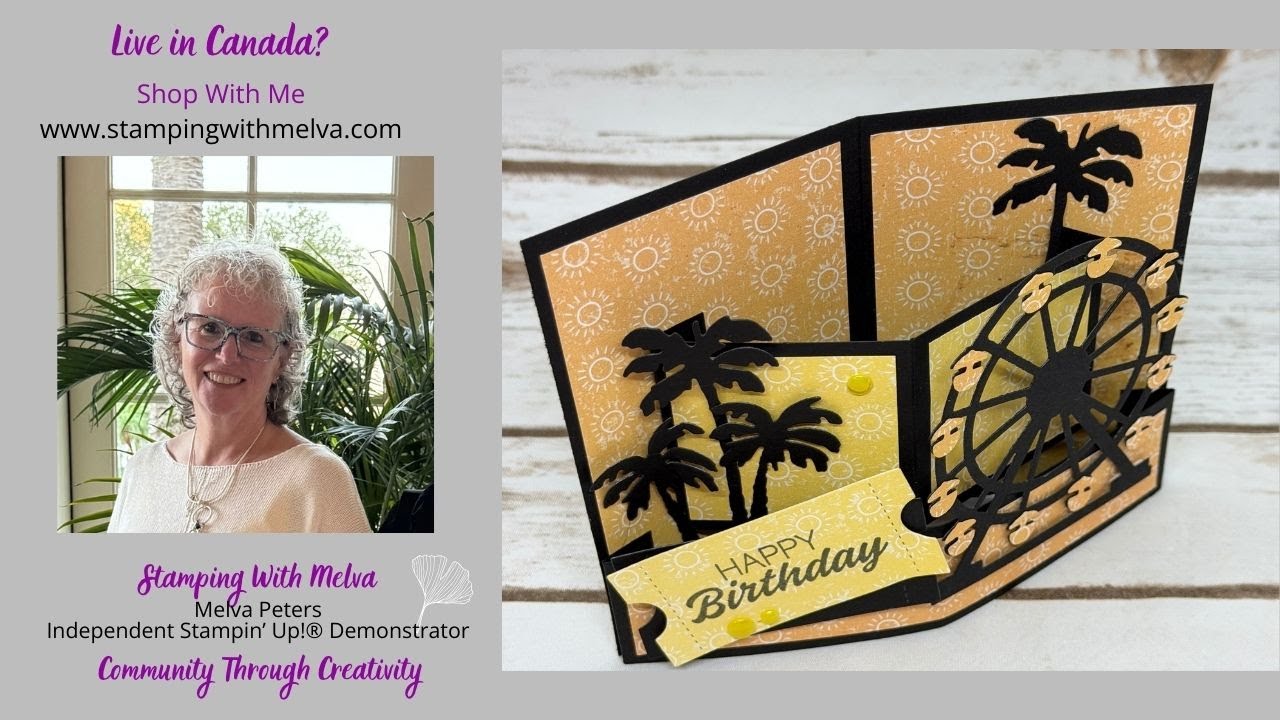 Live with Stamping With Melva - Stampin' Up!® Beachwalk Boardwalk Bendy Card