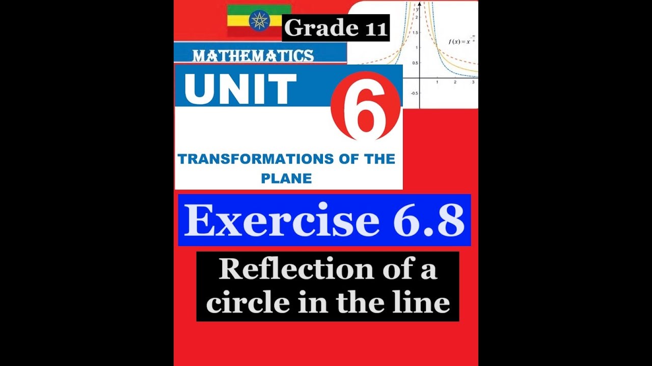 Mathematics Grade 11 Unit 6 Exercise 6.8(Reflection of a circle in the line)@mathT_21