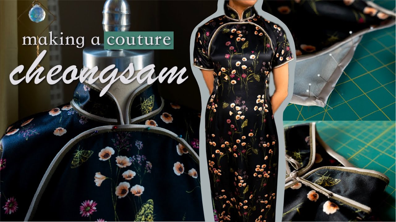 i try making a 1930s cheongsam from a Folkwear pattern (using couture tailoring techniques)