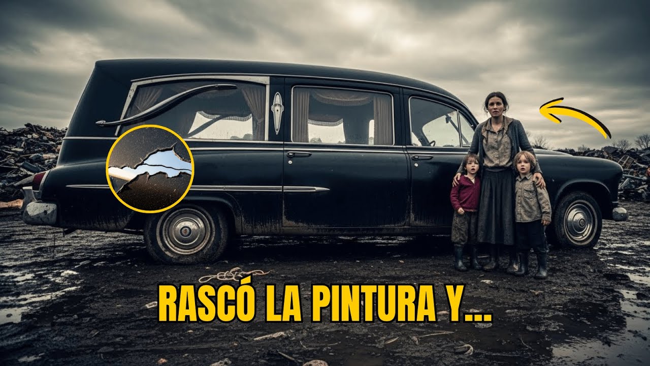 La Viuda vivió en un COCHE FÚNEBRE por pobreza... Pero al raspar la pintura HALLÓ ESTO 😱