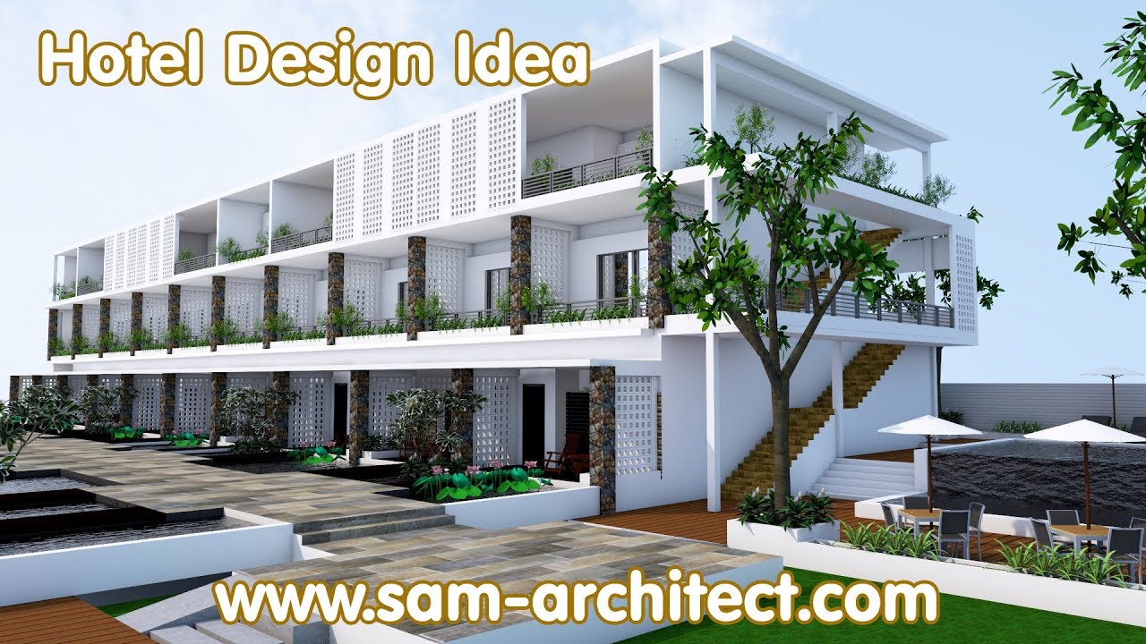 SketchUp Hotel Design Idea - Samphoas 01