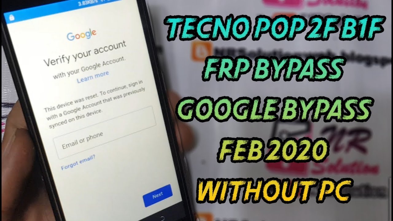 Tecno Pop 2F B1F | FRP Bypass | Google Account Bypass Feb 2020 Without Pc | Android 8.1