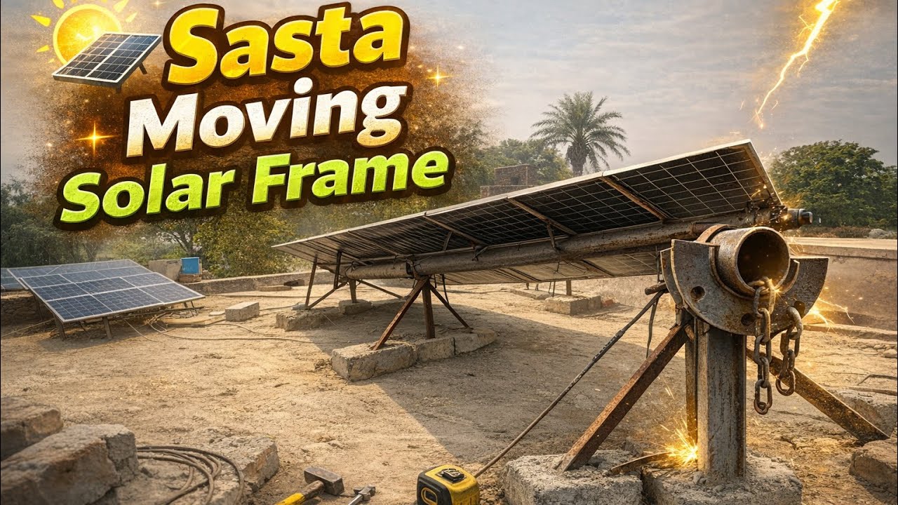 Sasta solar frame ! Cheap solar mounting frame best budget idea!