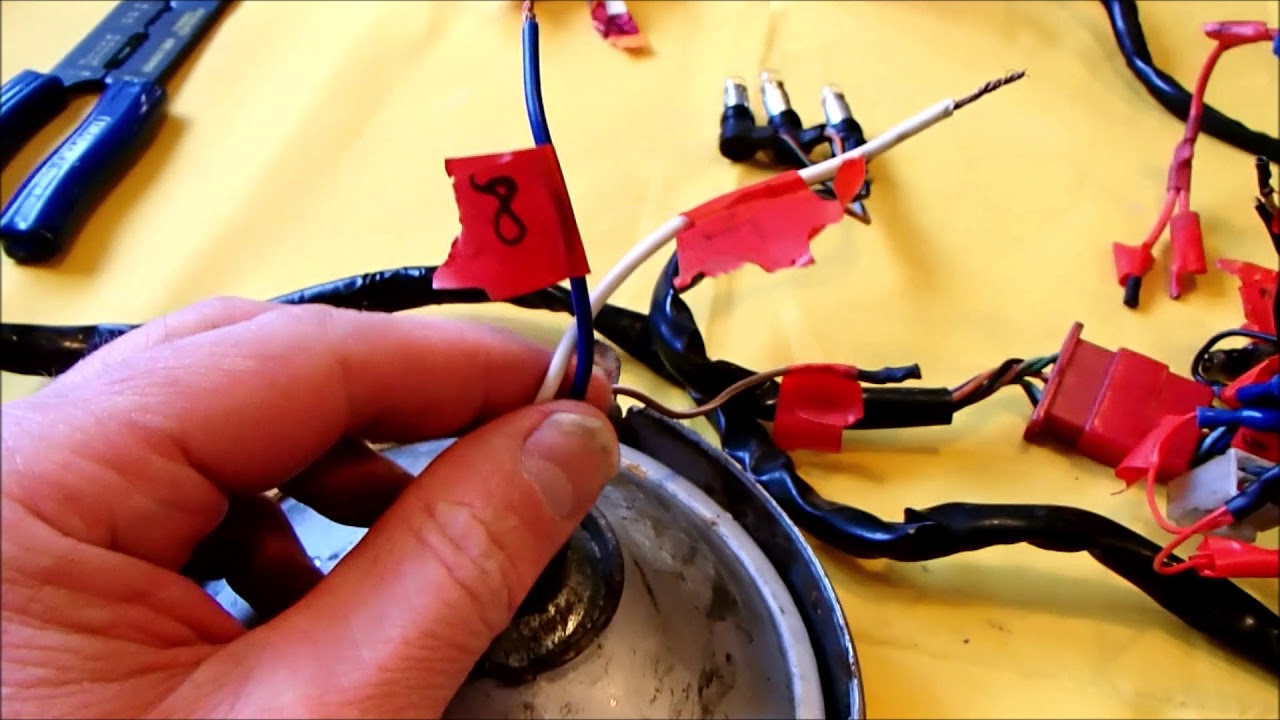 Honda xl250s restoration pt - 26 wiring loom pt-1