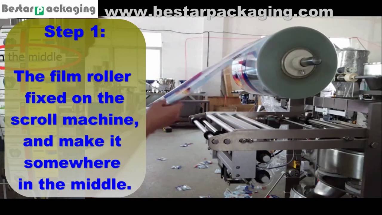 Vertical packaging machine how to install the film,envasadora vertical de c&oacute;mo instalar la pel&iacute;cula