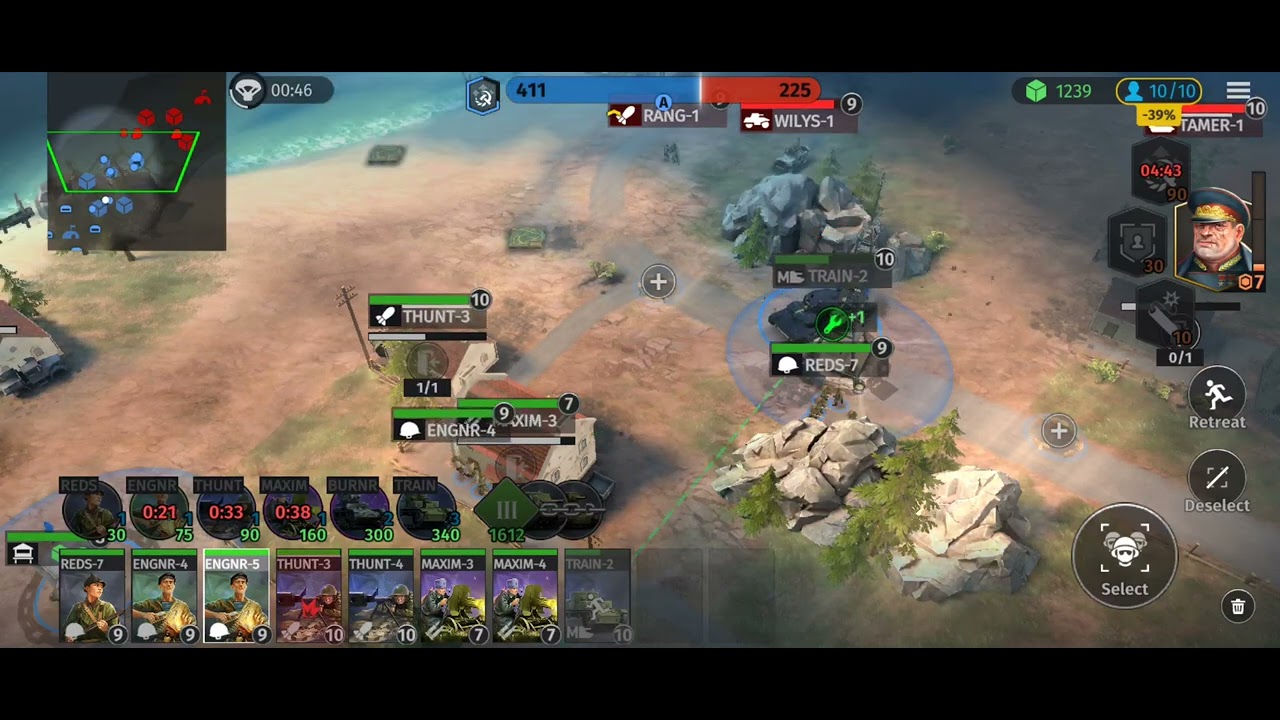 Hard Fought Game. MVP=REDS?! World War Armies RTS. USSR vs USA.