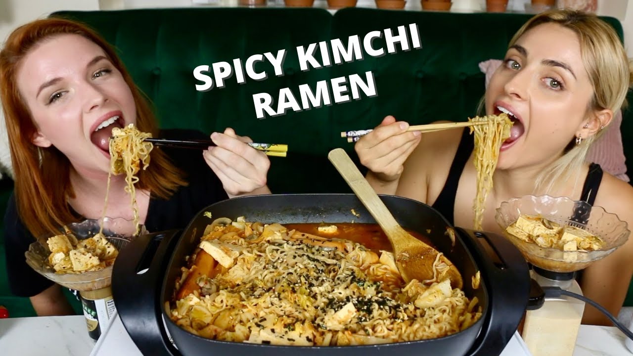 KIMCHI RAMEN! Recipe and Mukbang| why we took a break
