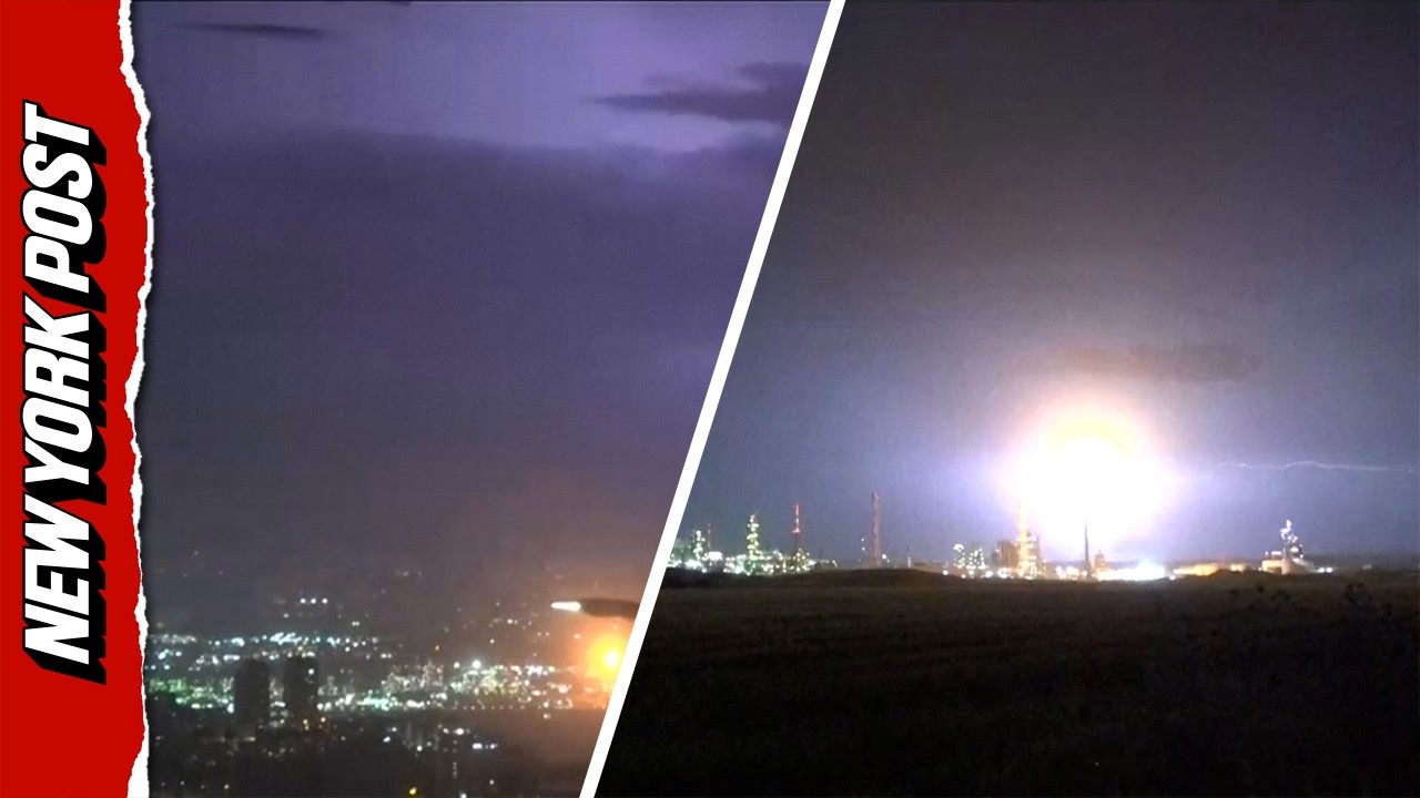 Air Raid Sirens Wail as Lightning Strikes Near Haifa Oil Refinery