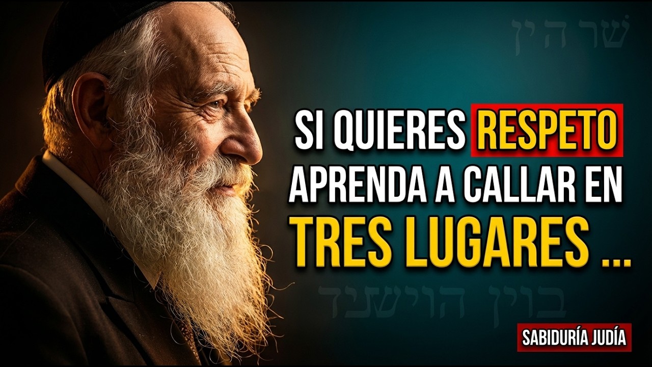 Sabiduría JUDÍA: 'Si Quieres RESPETO, Aprende A Callar En ESTOS 3 Lugares…