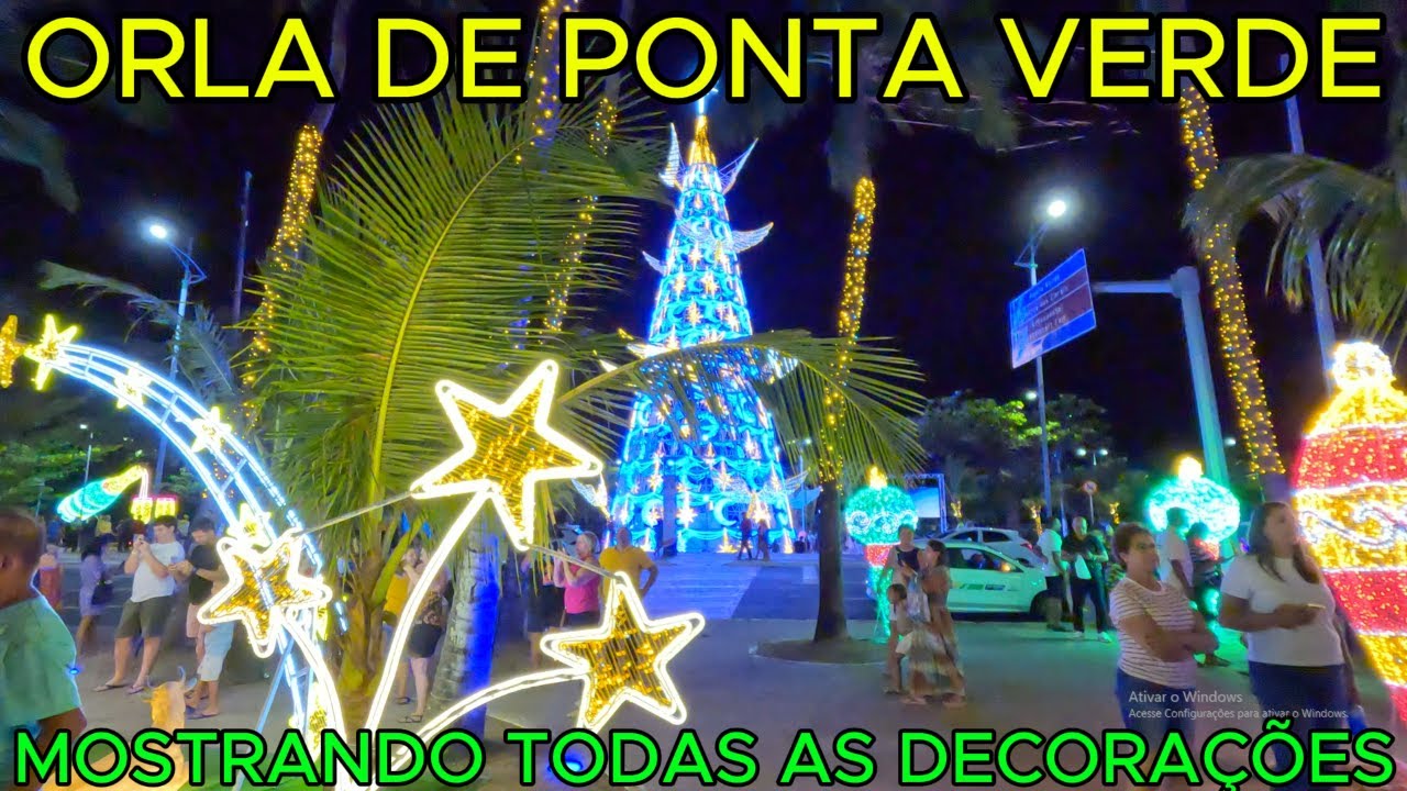 Orla de Ponta Verde - TODAS as Decorações de Natal | Maceió - AL | 4K UHD