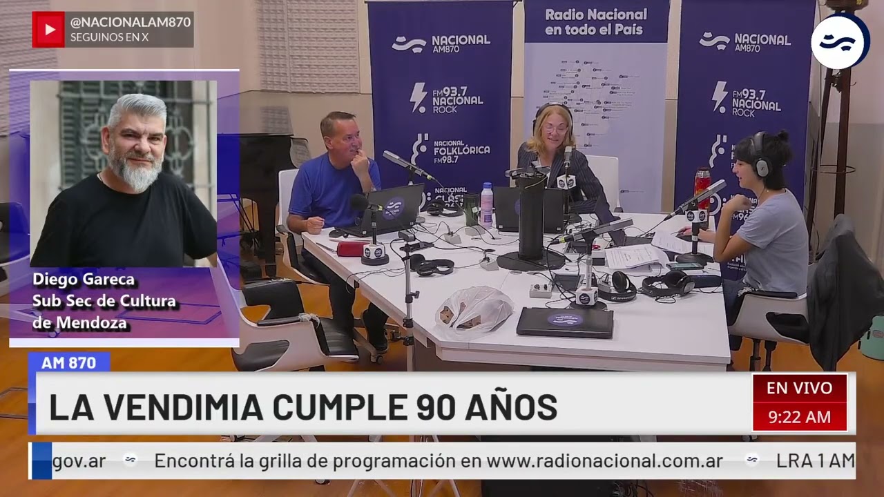 Diego Gareca  Sub Sec de Cultura  de Mendoza sobre La Vendimia