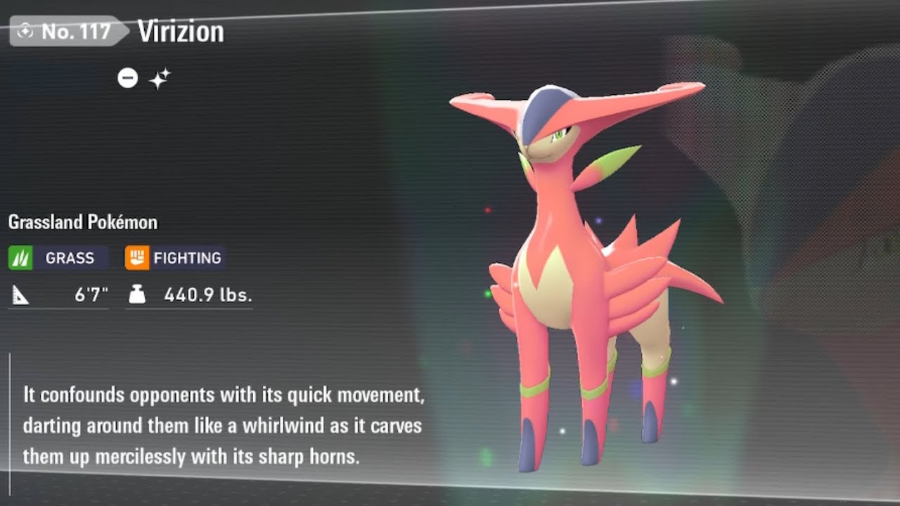 Pokémon Legends ZA Shiny Virizion