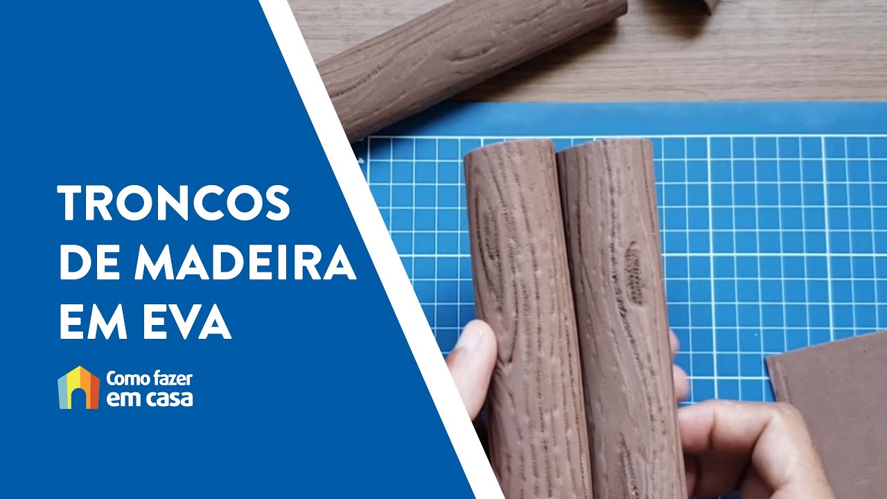 Como fazer troncos de madeira em EVA