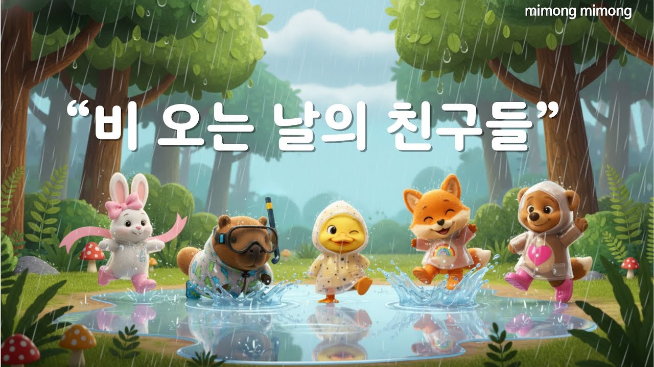 [미몽미몽 동화] 비 오는 날의 친구들 ☔ | 빗방울과의 특별한 하루 | Mimong Mimong Fairy Tale 🌧️