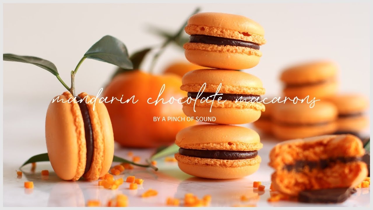 French Macarons with Mandarin Chocolate Ganache | Relaxing Home Cooking