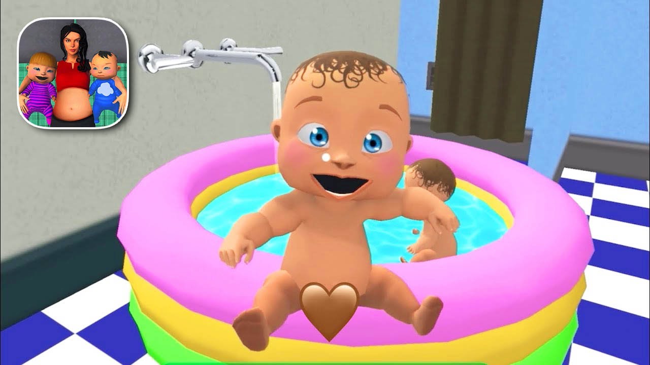 HAPPY BABY IN THE BATH! 🛁💖 - Twins Baby Game Simulator 3D - Gameplay Walkthrough (iOS, Android) 