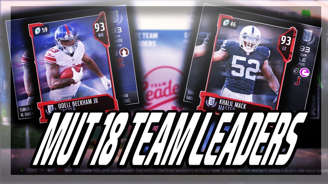 NEW MUT 18 TEAM LEADERS FINALLY RELEASED!!!! SO MANY NEW SOLOS!!!