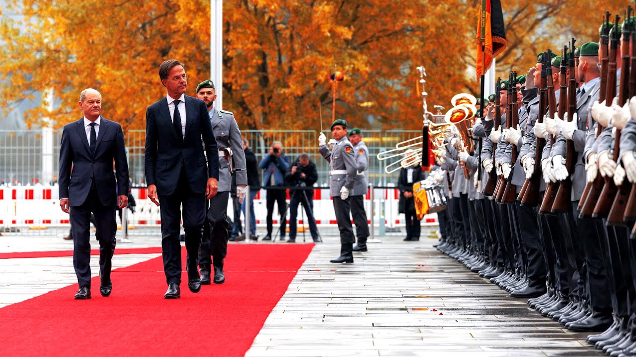 The impressive arrival of NATO chief Rutte in Berlin to meet German Chancellor Olaf Scholz