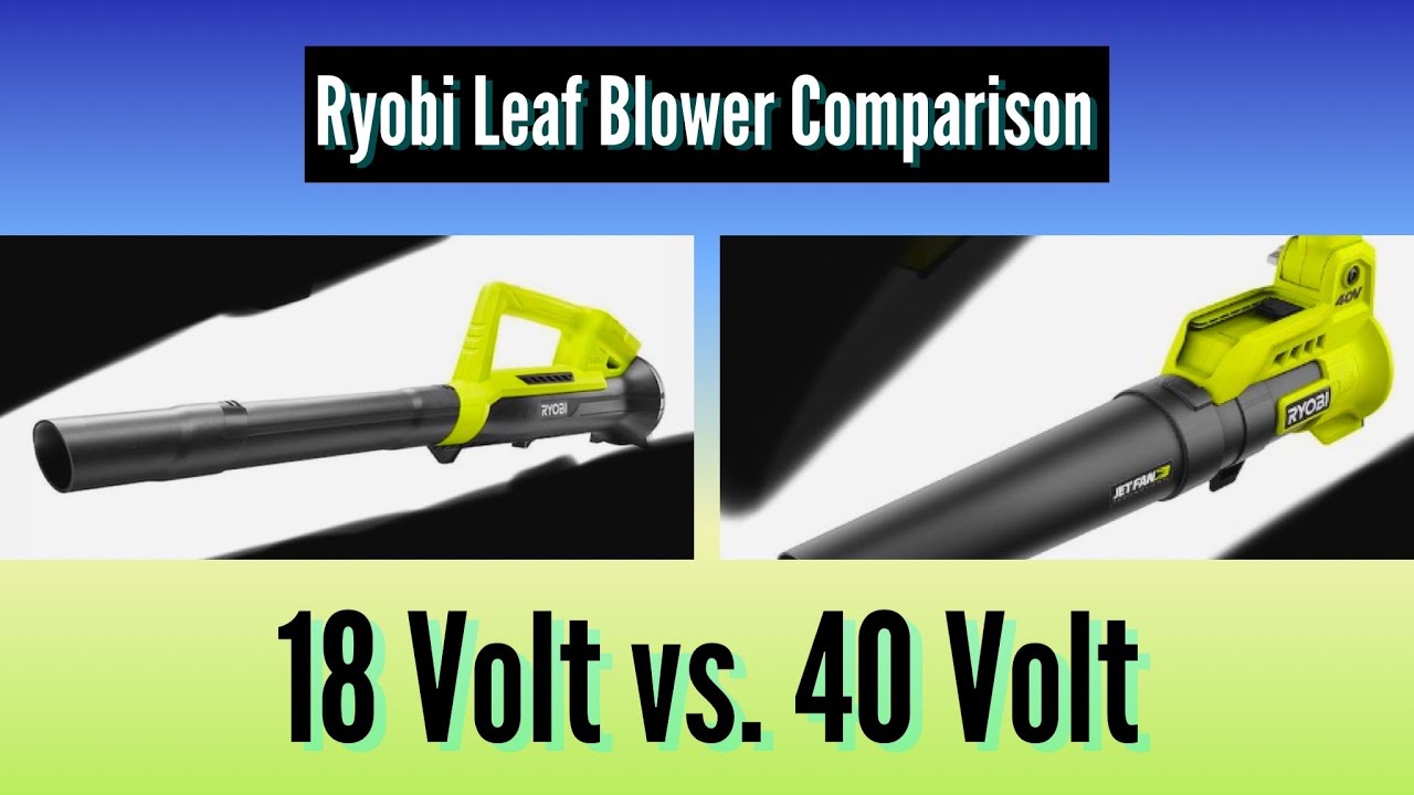 Сравнение воздуходувок Ryobi | 18 В и 40 В