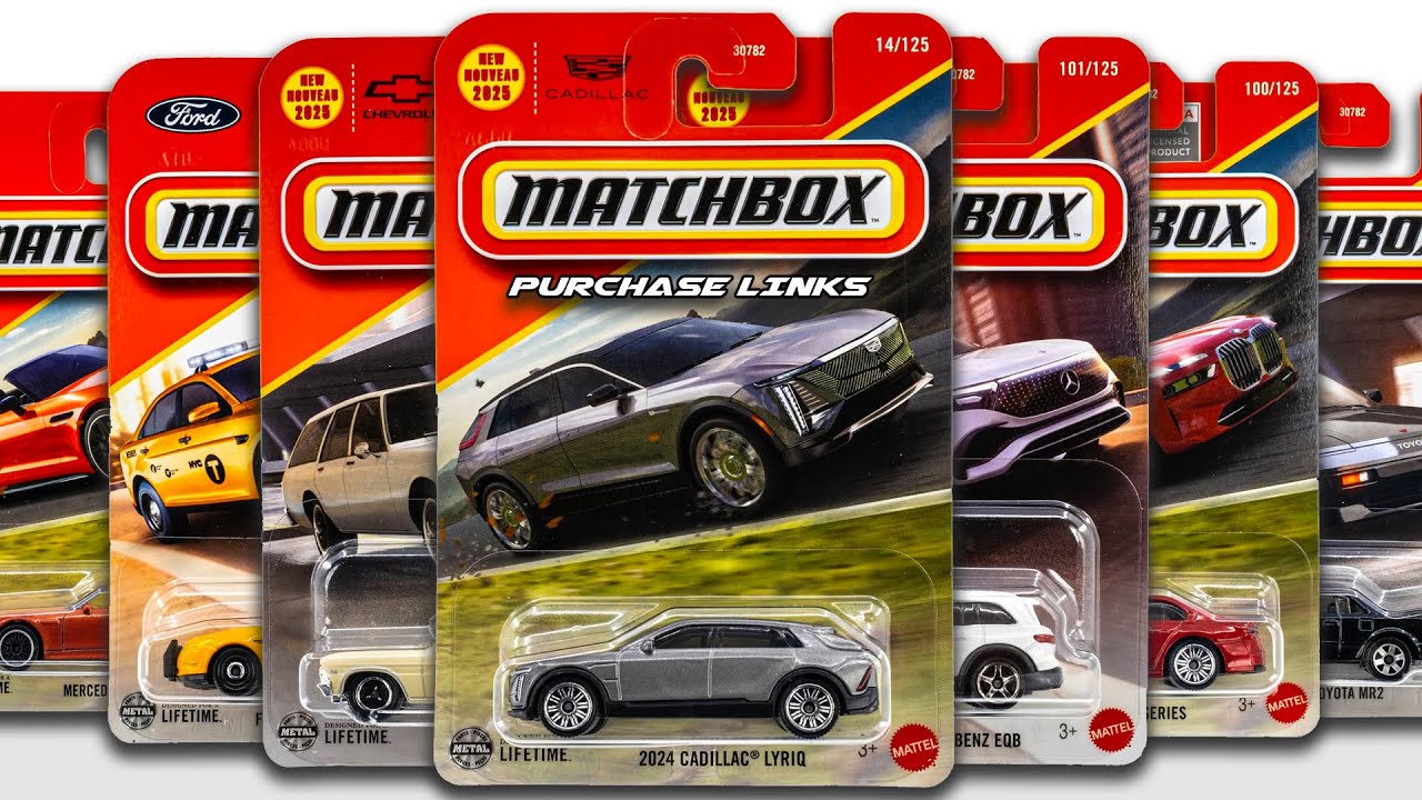 Showcase - Matchbox 2025 Case G & Case H, Cadillac Lyriq, BMW 7 Series, Benz EQB & Many More Cars.