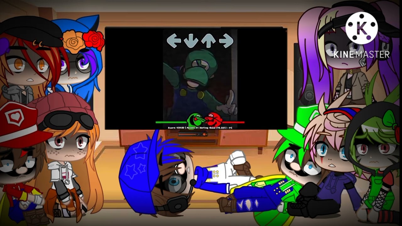 smg4 crew react to Mario Port fnf gacha club part 3