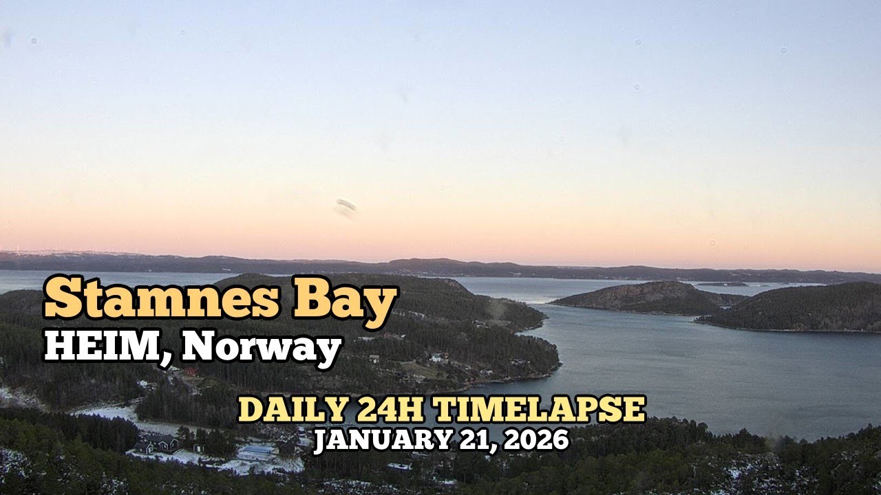 Stamnes Bay - Daily Timelapse: January 21, 2026 [Trøndelag, Norway]