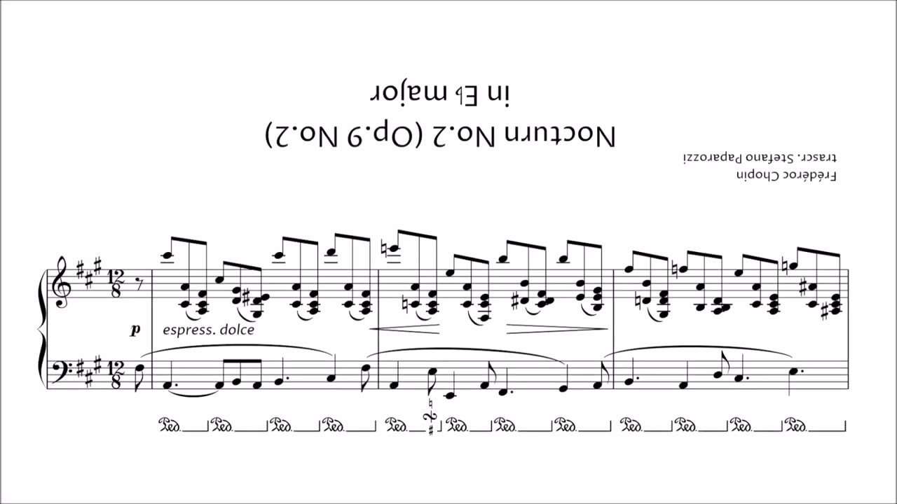 F. Chopin's Nocturne No.2 (Op.9 No.2) in E♭ major, but it's Upside-down 🔄