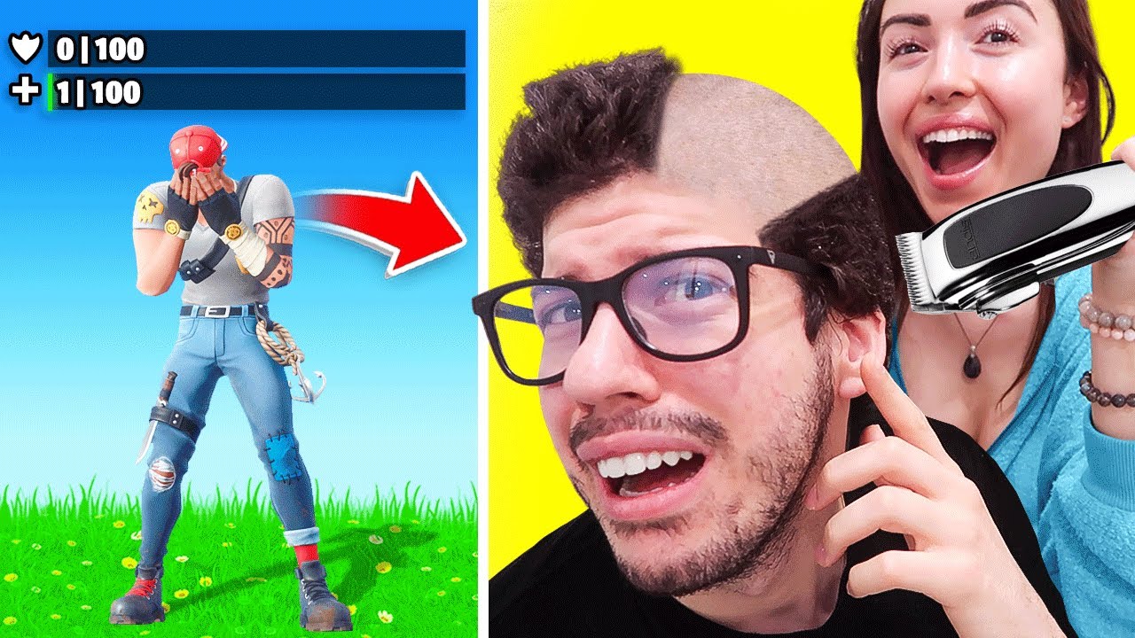 IF I LOSE, SHE SHAVES MY HEAD! (Fortnite Challenge)