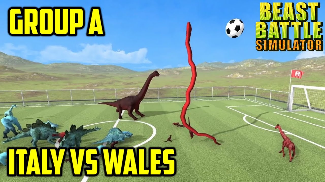 Beast Battle Simulator Soccer - GROUP A - ITALY VS WALES - The Unofficial Euro 2020 Tournament