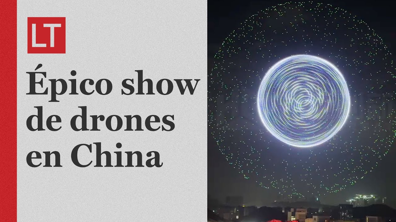 Mágico show de drones rompe récord mundial con 8.100 dispositivos sincronizados