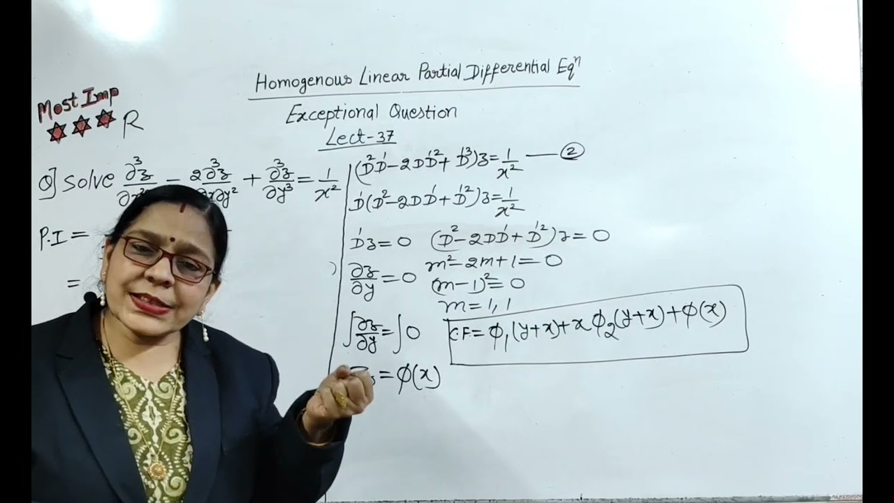 Lect-37:🔥⭐ Homogeneous Linear Partial Differential Equation with const coeff 