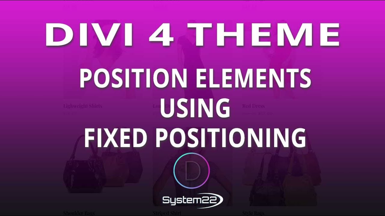 Divi 4 Position Elements Using Fixed Positioning 👈