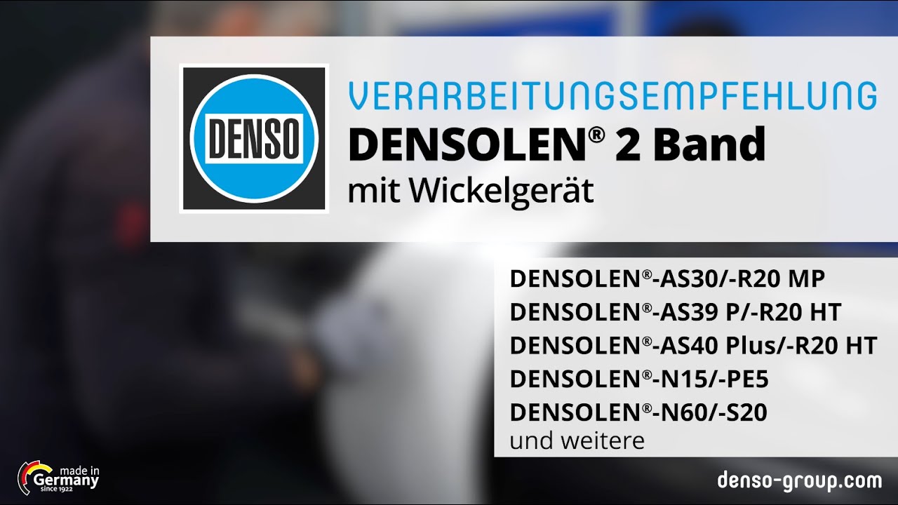 Verarbeitungsempfehlung DENSOLEN® 2 Band | Wickelgerät | AS30/-R20 MP, AS39 P/-R20 HT, etc.
