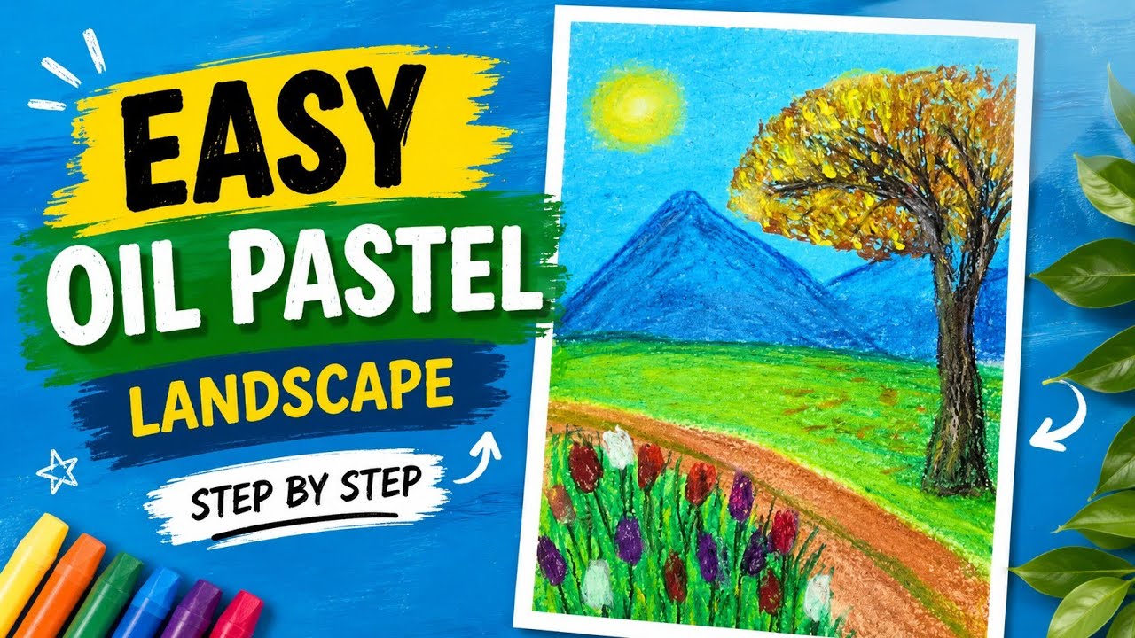 Nature drawing #easy oil pastel drawing #art