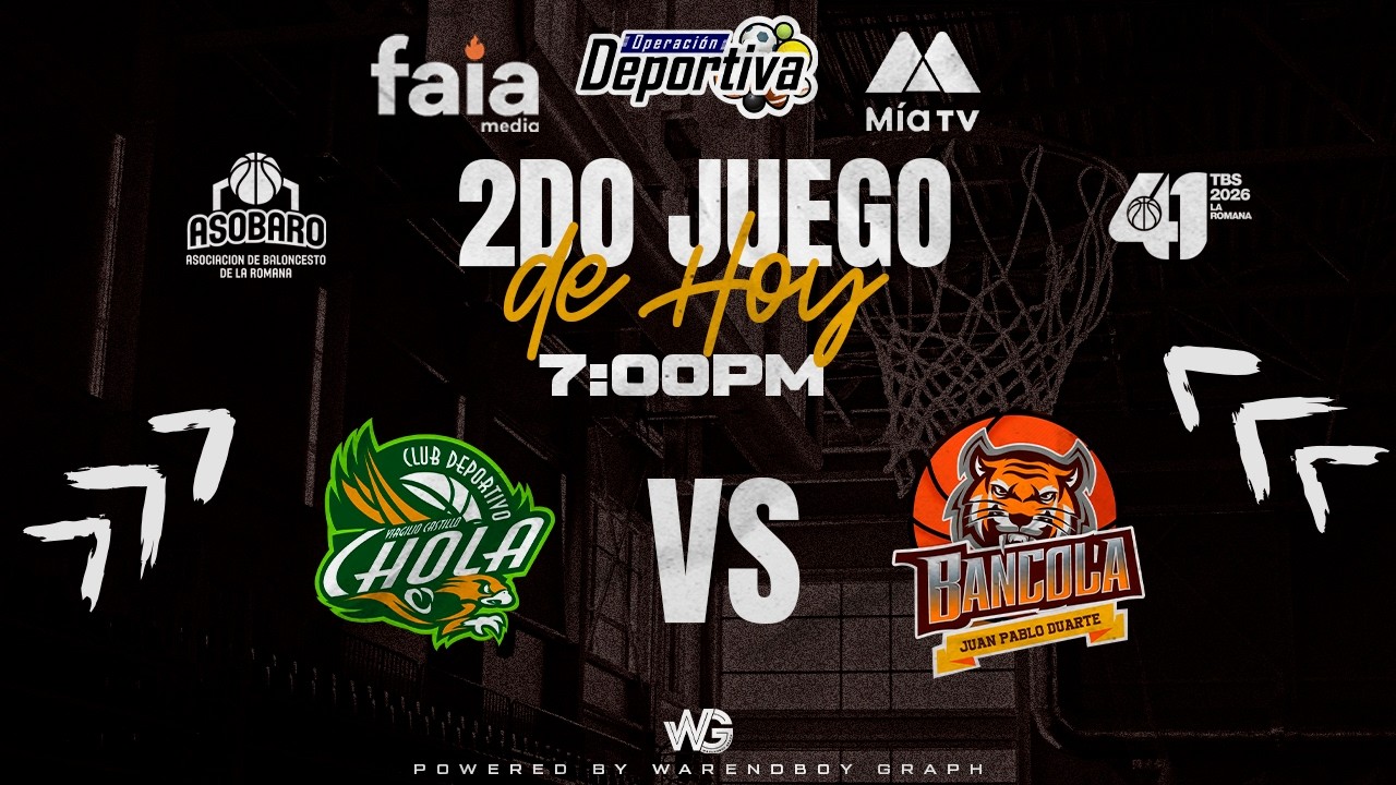 TBS #41 LA ROMANA -  VIRGILIO CASTILLO CHOLA VS. BANCOLA J.P.D  - DOMINGO 22 DE FEBRERO 2026