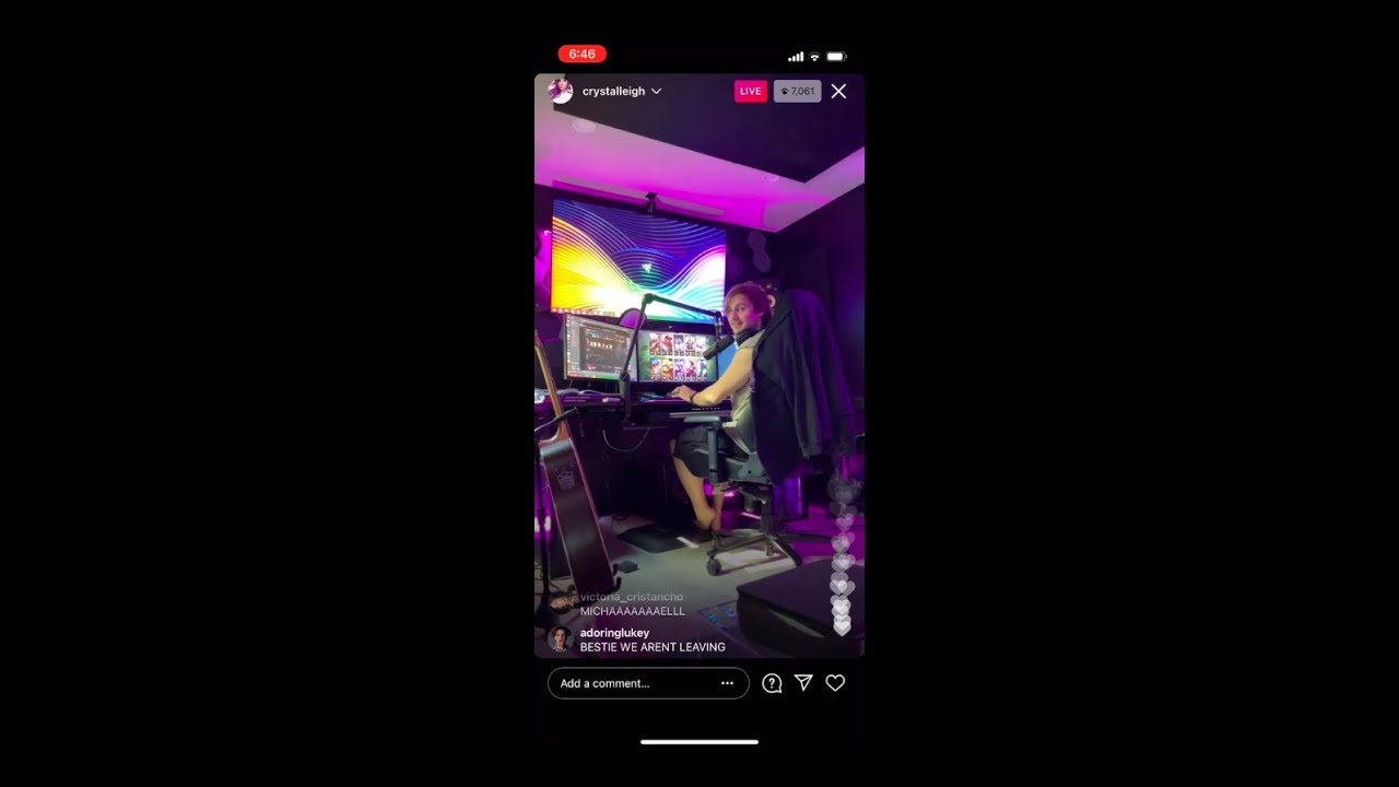 Michael Clifford and Crystal Leigh Instagram live - 3/29/21
