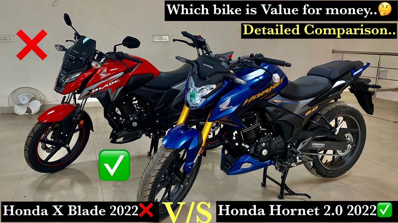All New 2022 Honda Hornet 2.0 ❌V/S X Blade 2022✅Which bike is Value for Money Detailed￼ Comparison🤔