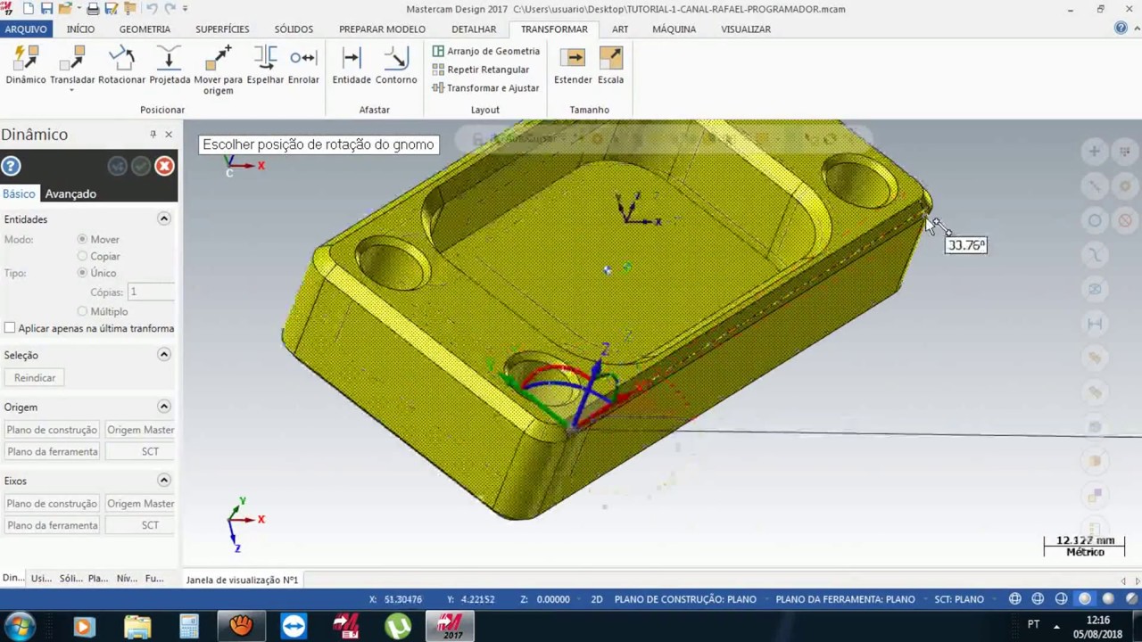 MASTERCAM 2017 TUTORIAL 1 USINAGEM 2D